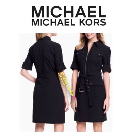 michael kors rolled sleeve zip front dress|Michael Kors lace dress.